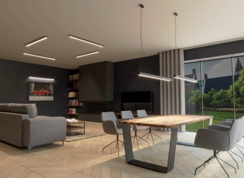 Lampa wisząca PINNE 200 szara 4000K Lampa wisząca PINNE 200 szara 4000K