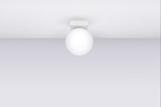 PLAFON, LAMPA SUFITOWA, BIAŁA KULA, AURA, G9, SZKLANA, LOFT, NOWOCZESNA