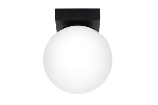 PLAFON CZARNY AURA, LAMPA SUFITOWA KULA, SZKLANA, LOFT, DO SALONU, G9