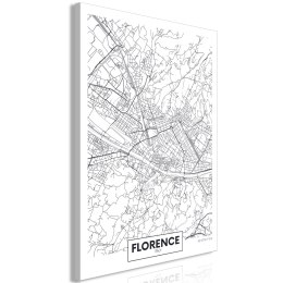 Obraz - Mapa Florencji (1-częściowy) pionowy