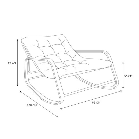 FOTEL BUJANY SOLARA, WYPOCZYNKOWY, NA BIEGUNACH, WYGODNY, STYL, DO OGRODU