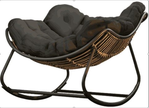 FOTEL BUJANY SOLARA, NA BIEGUNACH, WYPOCZYNKOWY, WYGODNY, DO OGRODU, STYL