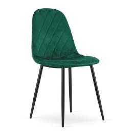 Krzesło ASTI - ciemna zieleń aksamit x 4