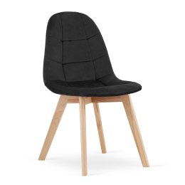 Krzesło BORA - czarny aksamit x 4