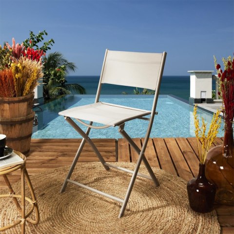 KRZESŁO PORTICO, DO OGRODU, TARASU, SKŁADANE, NOWOCZESNE, CZARNE, 4, BALKON