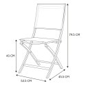 KRZESŁO PORTICO, DO OGRODU, TARASU, SKŁADANE, NOWOCZESNE, CZARNE, 4, BALKON