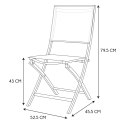 KRZESŁO PORTICO, OGRODOWE, SKŁADANE, DO OGRODU, TARASU, BALKONU, NOWOCZESNE