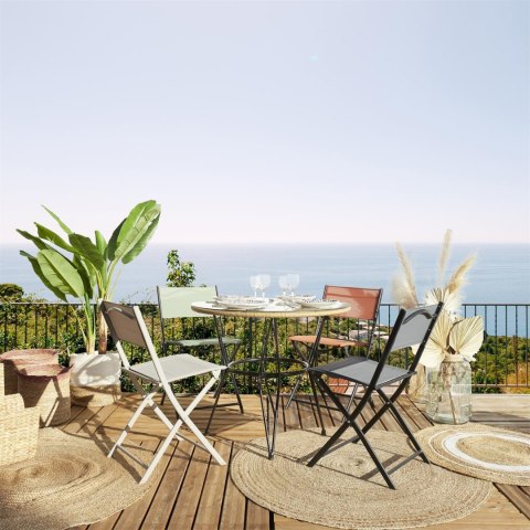 KRZESŁO PORTICO, OGRODOWE, SKŁADANE, DO OGRODU, TARASU, BALKONU, NOWOCZESNE