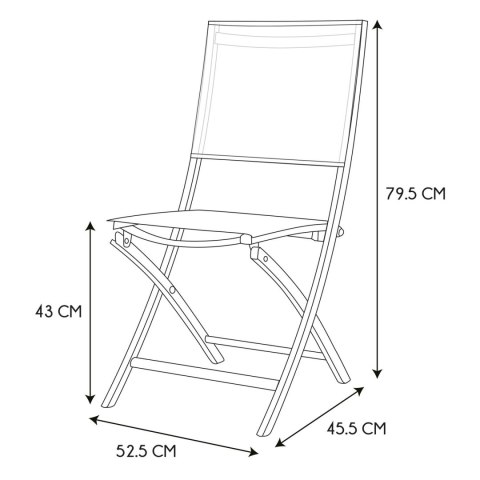 KRZESŁO OGRODOWE PORTICO, SKŁADANE, NA TARAS, BALKON, NOWOCZESNE, DO OGRODU