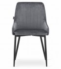 Krzesło MONZA - ciemny szary aksamit x 4