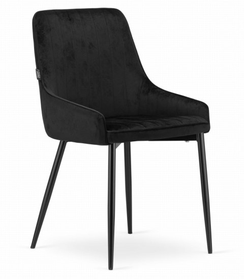 Krzesło MONZA - czarny aksamit x 4