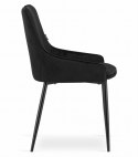 Krzesło MONZA - czarny aksamit x 4