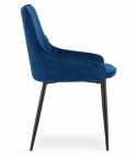 Krzesło MONZA - niebieski aksamit x 4