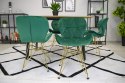 Krzesło NEST - aksamit zielony / nogi złote x 4
