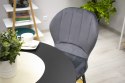 Krzesło TERNI - ciemny szary aksamit x 4