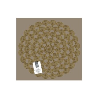 DEKORACJA ŚCIENNA METALOWA MANDALA ARMONIA, ZŁOTA, OKRĄGŁA, AŻUROWA, 70CM