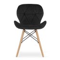 Krzesło LAGO Aksamit - czarne x 1