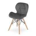 Krzesło LAGO Aksamit - szare x 1