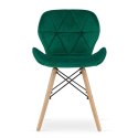 Krzesło LAGO Aksamit - zielone x 1