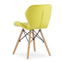 Krzesło LAGO Aksamit - żółte x 1