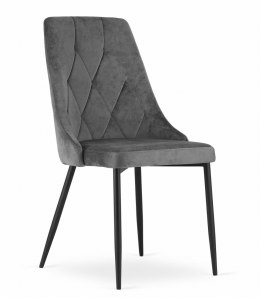 Krzesło IMOLA - ciemny szary aksamit x 1