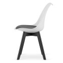 Krzesło MARK biało czarne / nogi czarne x 1