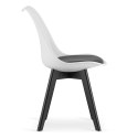 Krzesło MARK biało czarne / nogi czarne x 1