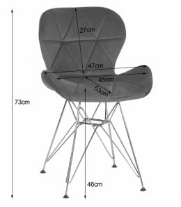 Krzesło NEST - aksamit grant / nogi złote x 1