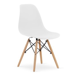Krzesło OSAKA białe / nogi naturalne x 1