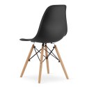 Krzesło OSAKA czarne / nogi naturalne x 1