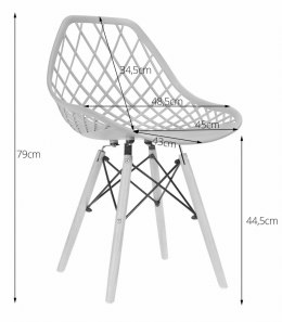 Krzesło SAKAI - białe x 1