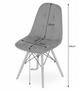 Krzesło DUMO - ciemny szary aksamit x 1