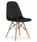 Krzesło DUMO - czarny aksamit x 1