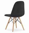 Krzesło DUMO - czarny aksamit x 1