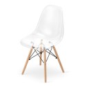 Krzesło OSAKA przezroczyste / nogi naturalne x 1
