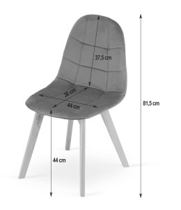 Krzesło BORA - czarny aksamit x 1