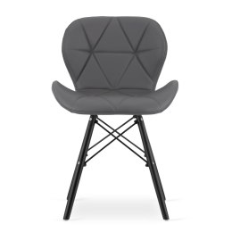 Krzesło LAGO ekoskóra - szare / nogi czarne x 1