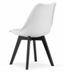 Krzesło MARK - białe / nogi czarne x 1