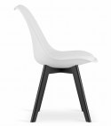 Krzesło MARK - białe / nogi czarne x 1