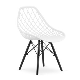 Krzesło SAKAI - białe / nogi czarne x 1
