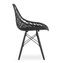 Krzesło SAKAI - czarne / nogi czarne x 1