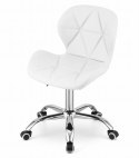 Krzesło obrotowe AVOLA ekoskóra - białe