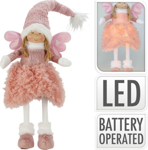 Figurka dekoracyjna Aniołek 69cm LED różowy Figurka dekoracyjna Aniołek 69cm LED różowy