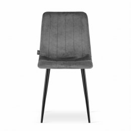 Krzesło LAVA - ciemny szary aksamit x 1