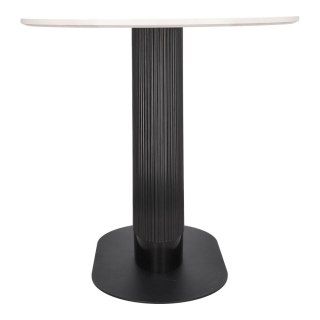 CZARNO-BIAŁY STÓŁ MAXIM, OWALNY, DO JADALNI, DO SALONU, NOWOCZESNY, 120 CM