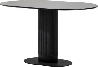 CZARNY STÓŁ MAXIM, OWALNY, DO JADALNI, DO SALONU, NOWOCZESNY, 120 CM
