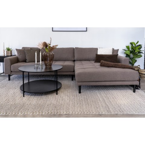 OKRĄGŁY CZARNY STOLIK KAWOWY Z PÓŁKĄ, DO SALONU, METALOWY, LOFT, 80 CM OKRĄGŁY CZARNY STOLIK KAWOWY Z PÓŁKĄ, DO SALONU, METALOWY, LOFT, 80 CM