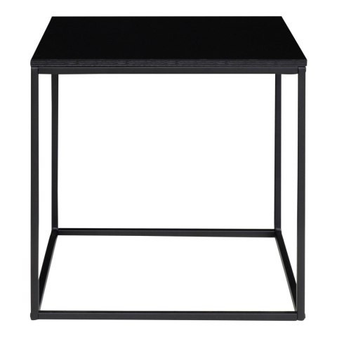 INDUSTRIALNY STOLIK KAWOWY VITA, CZARNY METAL, KWADRATOWY, 45 CM, DO SALONU INDUSTRIALNY STOLIK KAWOWY VITA, CZARNY METAL, KWADRATOWY, 45 CM, DO SALONU