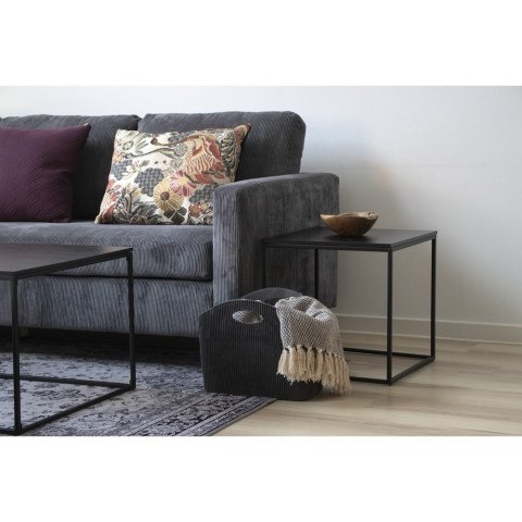 INDUSTRIALNY STOLIK KAWOWY VITA, CZARNY METAL, KWADRATOWY, 45 CM, DO SALONU INDUSTRIALNY STOLIK KAWOWY VITA, CZARNY METAL, KWADRATOWY, 45 CM, DO SALONU