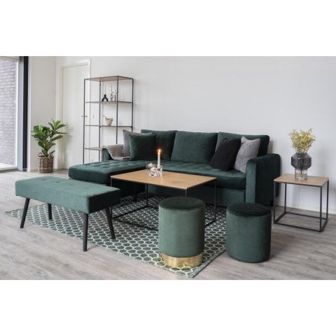 INDUSTRIALNY STOLIK KAWOWY LOFT, CZARNY METAL, DĄB, KWADRATOWY, SALON 45 CM INDUSTRIALNY STOLIK KAWOWY LOFT, CZARNY METAL, DĄB, KWADRATOWY, SALON 45 CM